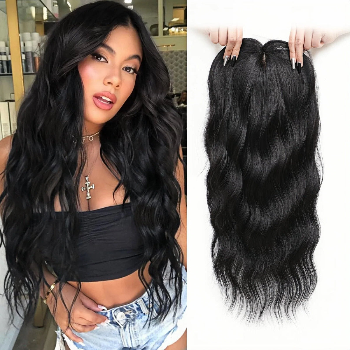 🩷 Final Hours –🌷2026 New Lightweight & Breathable Wavy Hair Topper