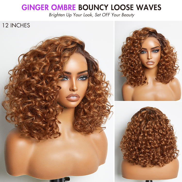 ✨Mature Bouncy Curl C-Part Glueless HD Lace Wig