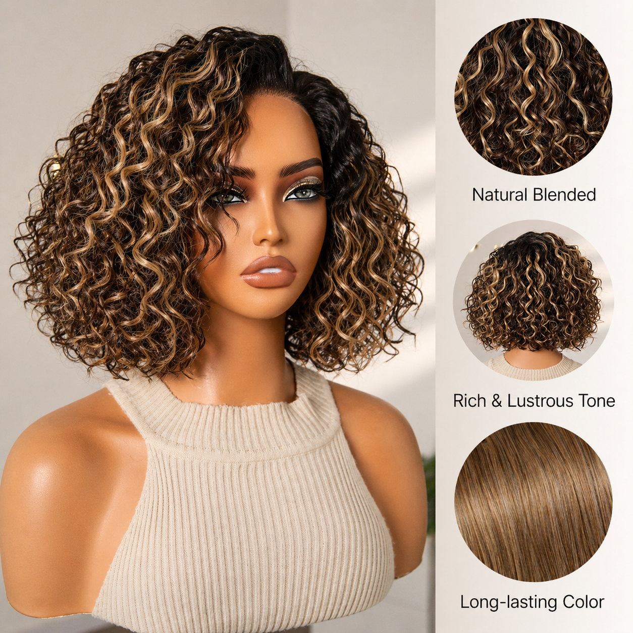 🔥50% OFF Today Only — Ready-to-Wear Glueless Curly Bob Wig for an Instant Everyday Glam Look!✨