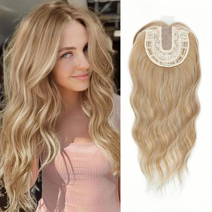 ✨Lightweight Human Hair Topper for Thinning Hair 💁‍♀️ Instantly Fuller, 🌿Natural-Looking Volume Without Heavy Wigs — 🔥40% OFF Today Only!