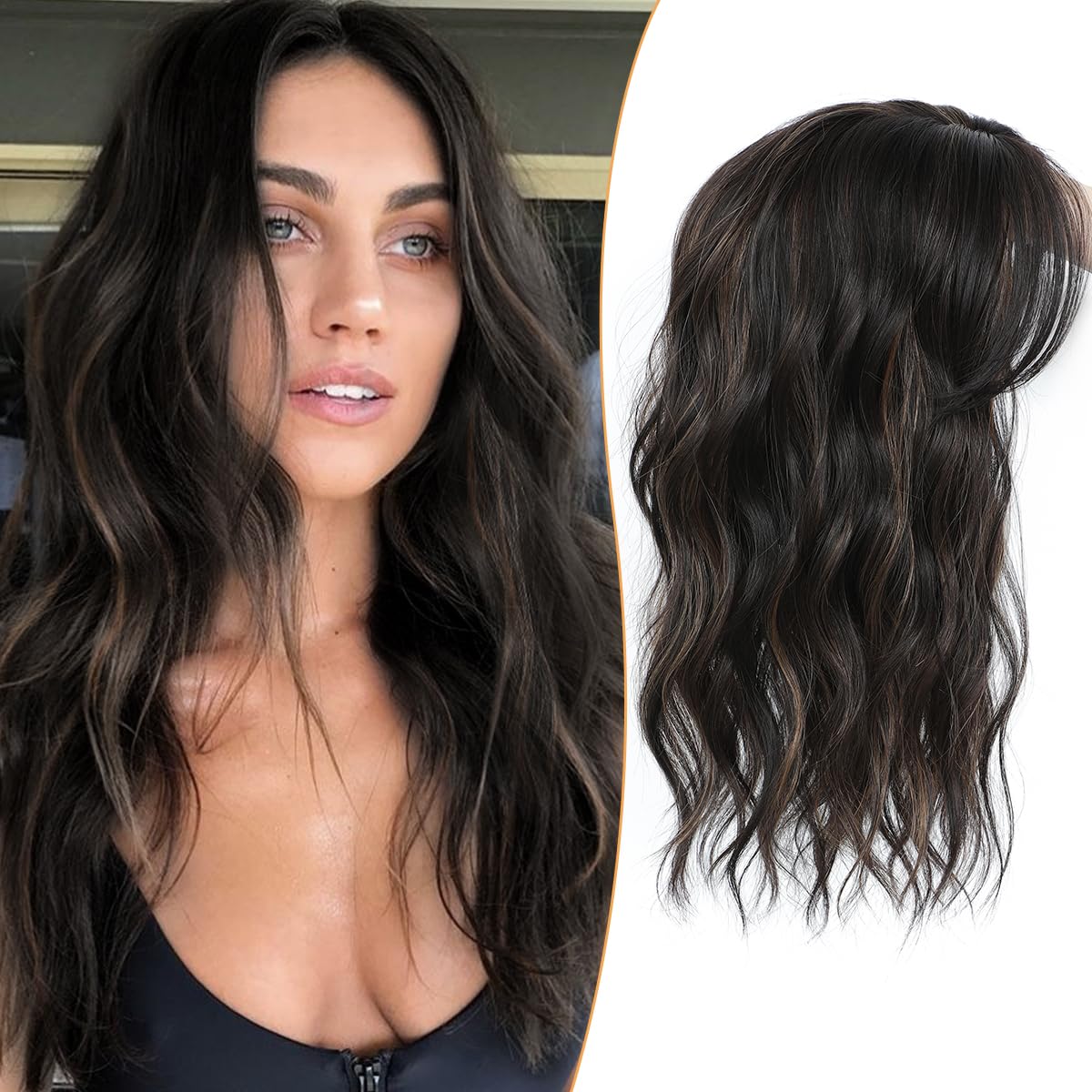 ✨Lightweight Human Hair Topper for Thinning Hair 💁‍♀️ Instantly Fuller, 🌿Natural-Looking Volume Without Heavy Wigs — 🔥40% OFF Today Only!