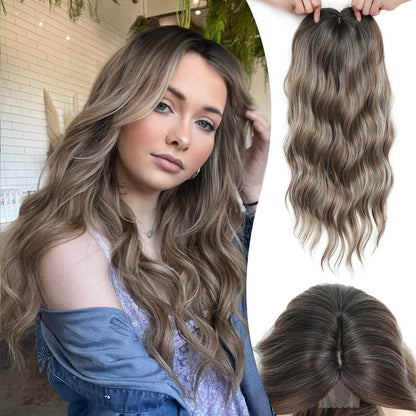 ✨Lightweight Human Hair Topper for Thinning Hair 💁‍♀️ Instantly Fuller, 🌿Natural-Looking Volume Without Heavy Wigs — 🔥40% OFF Today Only!