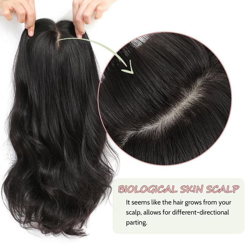 ✨Lightweight Human Hair Topper for Thinning Hair 💁‍♀️ Instantly Fuller, 🌿Natural-Looking Volume Without Heavy Wigs — 🔥40% OFF Today Only!